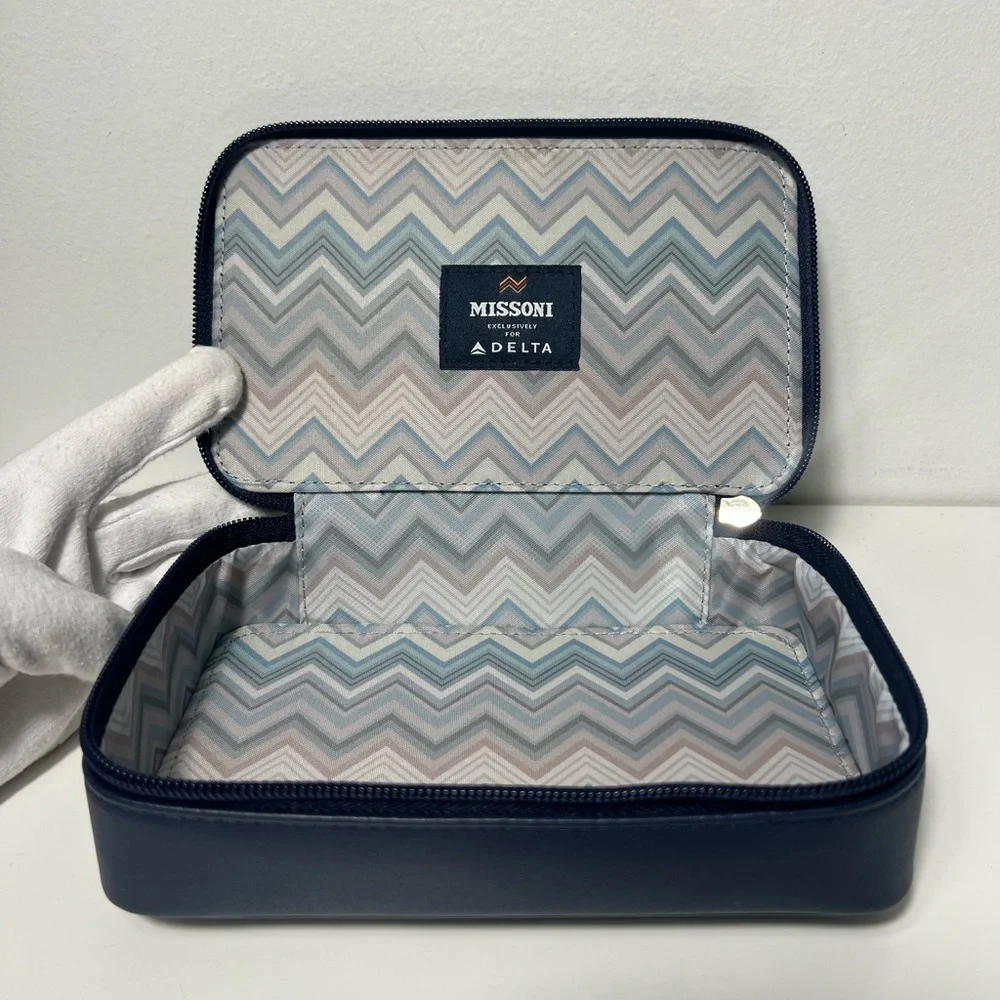 Delta One X Missoni First Class Amenity Dopp Kit Travel Bag Case